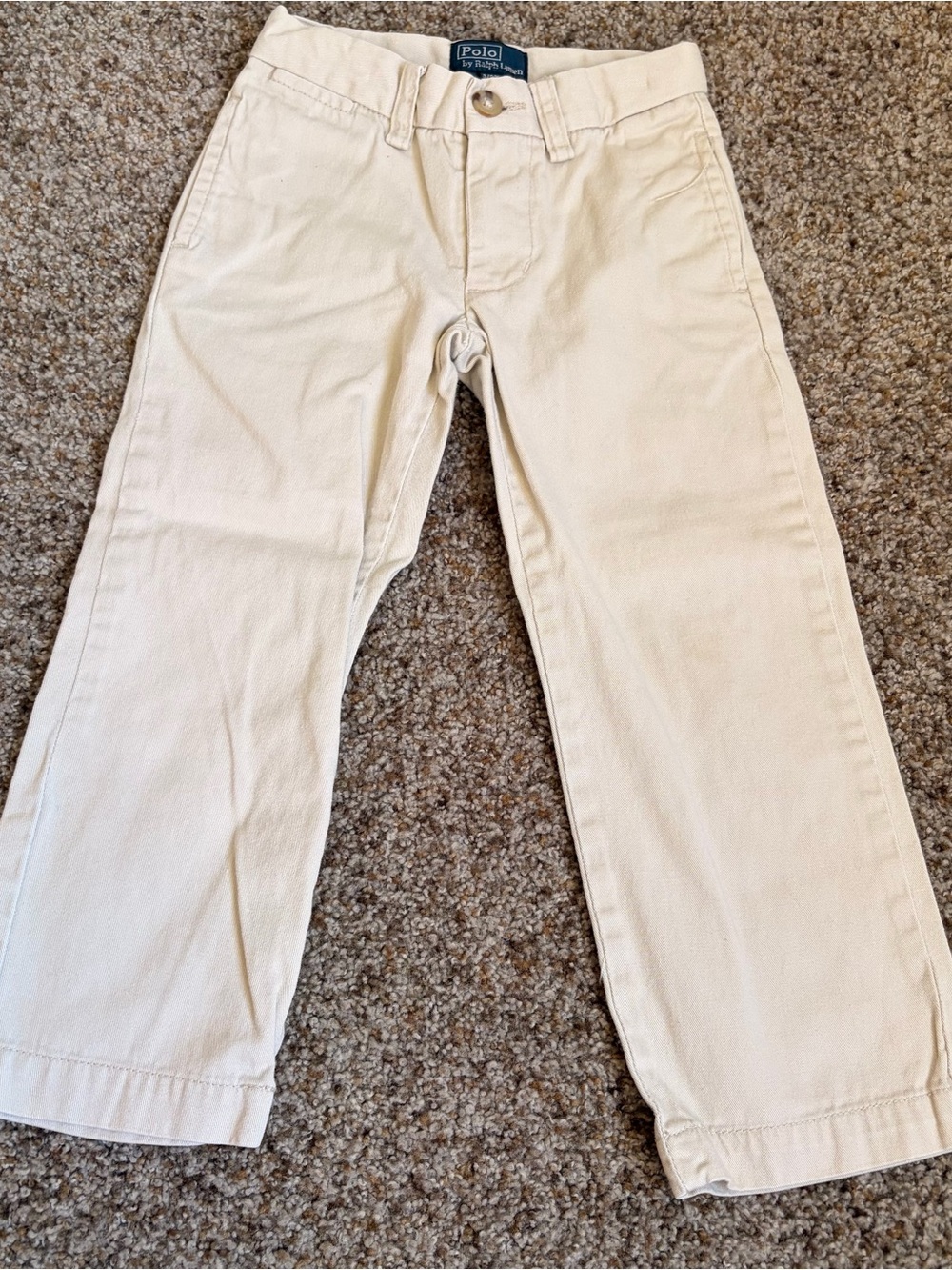 Polo by Ralph Lauren Boys Cream/Tan Straight Chino Pants